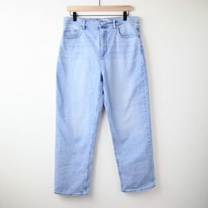 LOFT The Straight Leg Jeans Womens 31 / 12 High Waist Light Wash Cotton Normcore